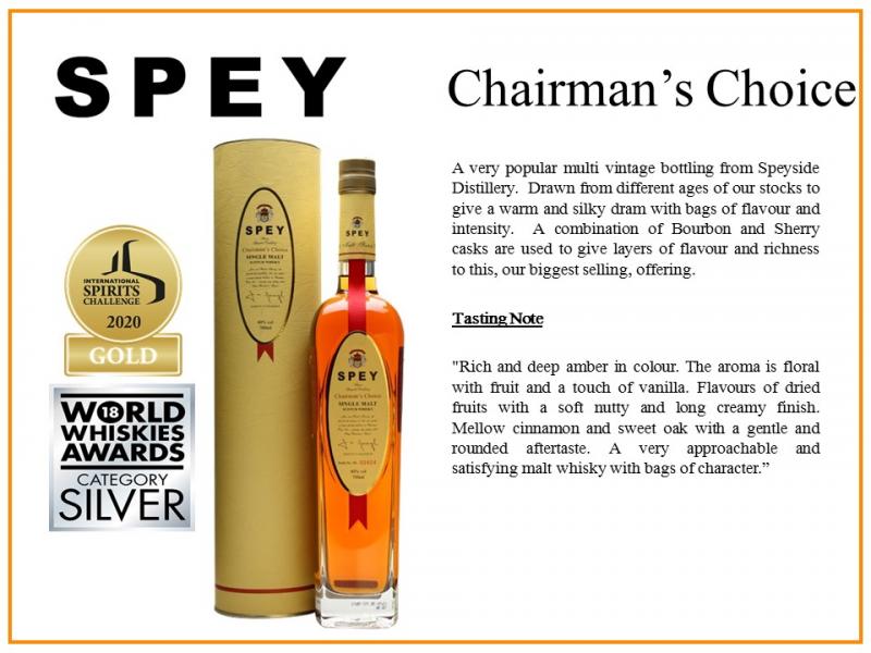 Spey Chairman's Choice Tasting Note