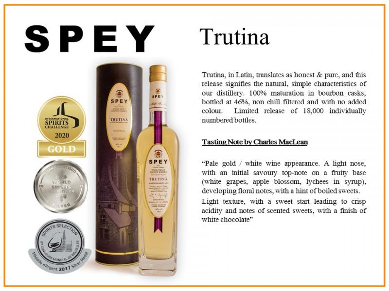 Spey Trutina with Tasting Note