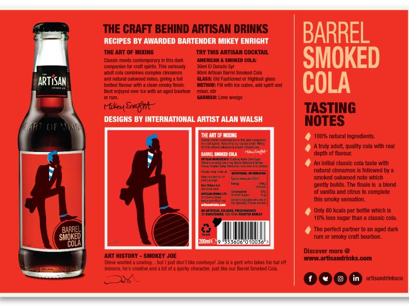 Artisan Barrel Smoked Cola tasting notes and spec.  