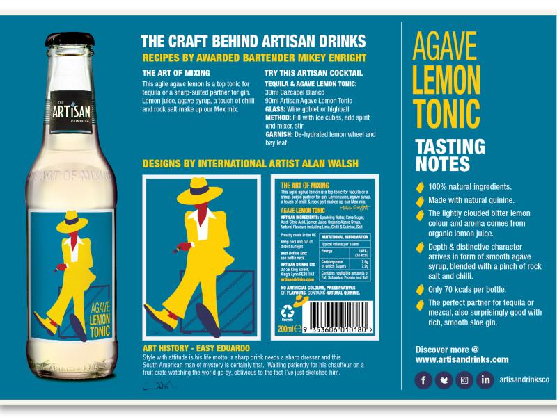  Agave Lemon Tonic tasting notes and spec.  